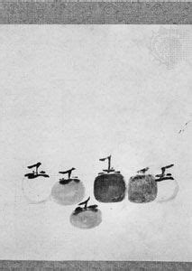 Six Persimmons a Quintessential Study in Tang Dynasty Ink and Wash Mastery!