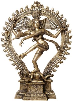 The Dancing Shiva Sculpture: A Glimpse into the Divine Dance of Creation and Destruction!